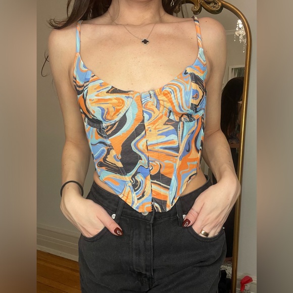 Multicolor corset top - Picture 1 of 2